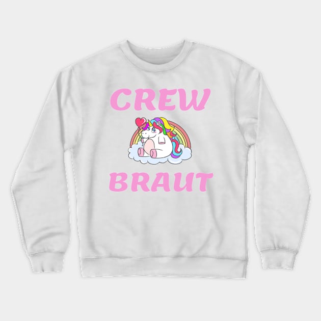 Bachelorette Party Shirt Unicorn Crew Bride Crewneck Sweatshirt by KK-Royal